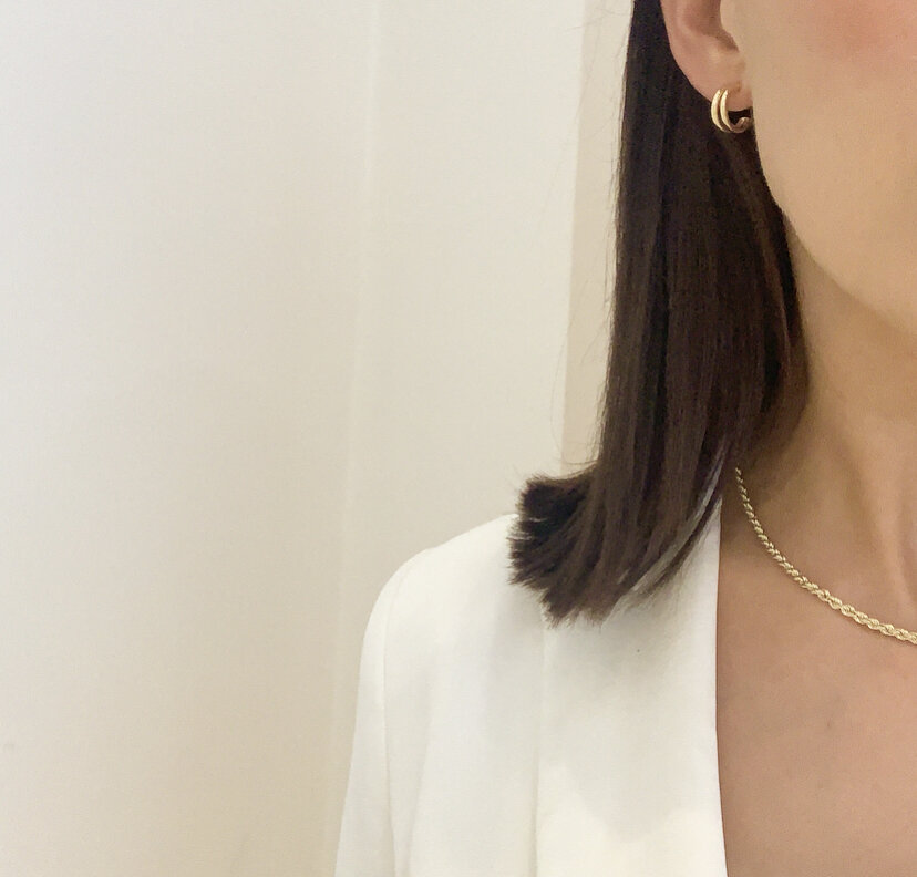 9ct Gold Double Hoop Earrings