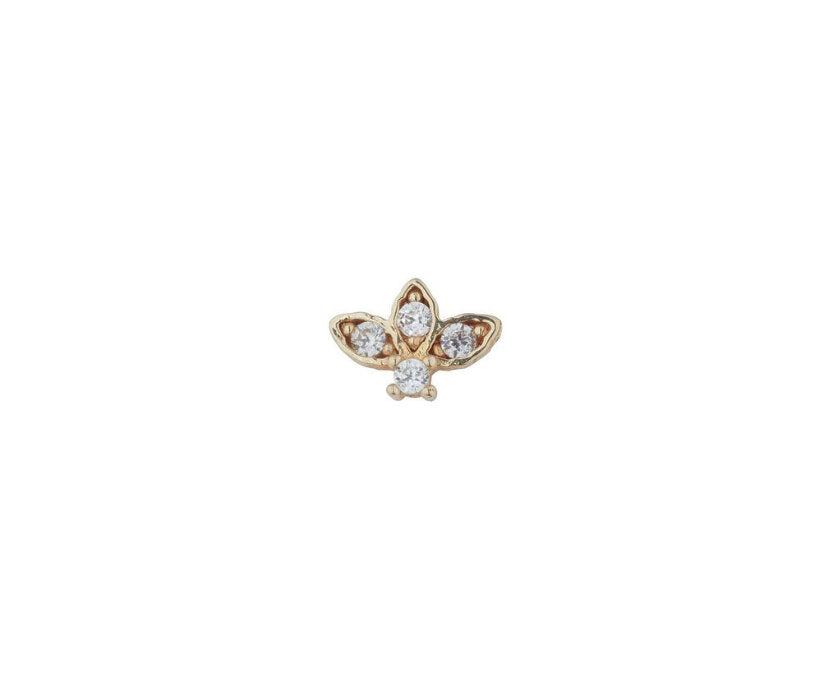 9ct Gold Lotus Flatback