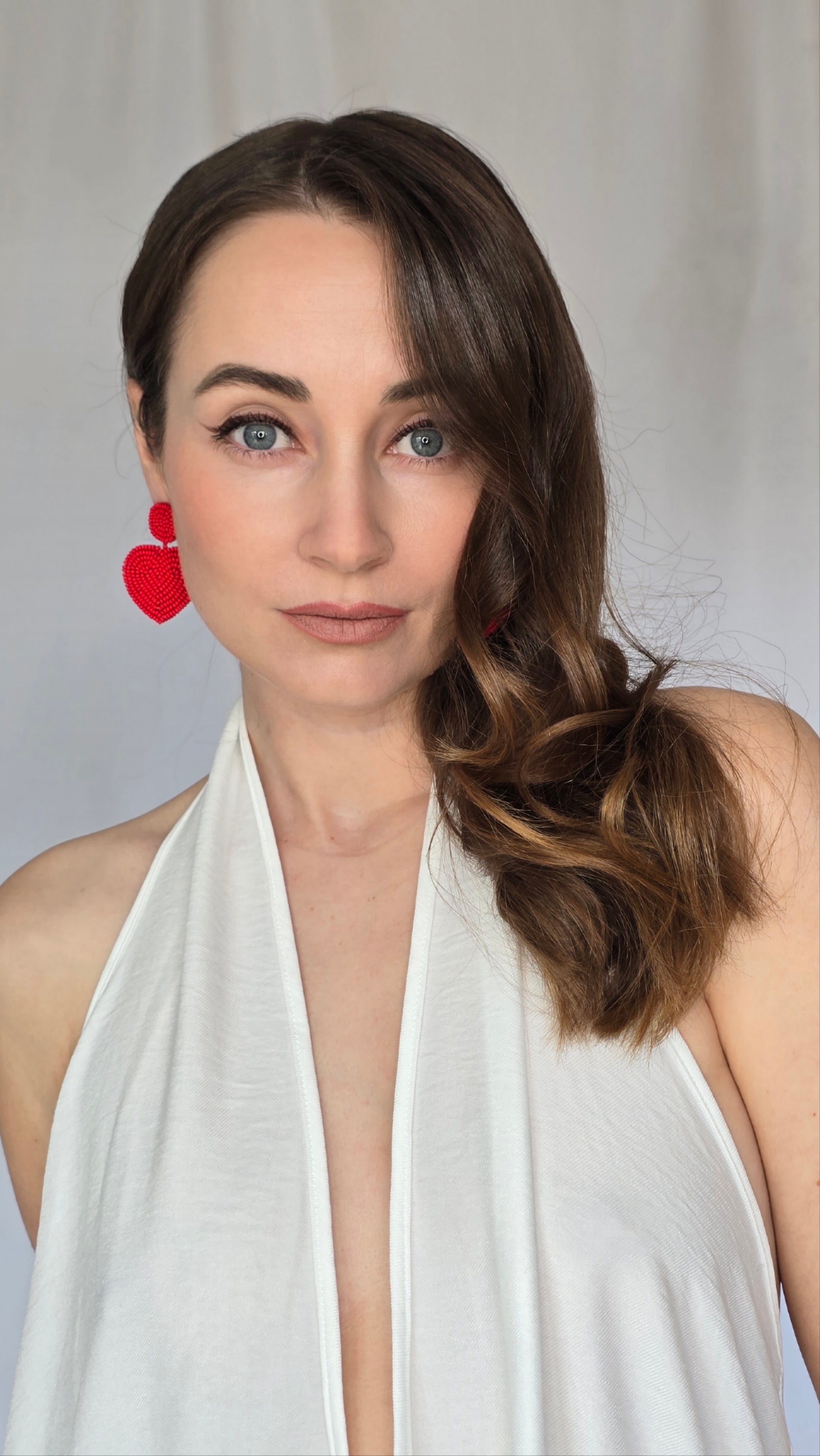 Red Heart Beaded Earrings