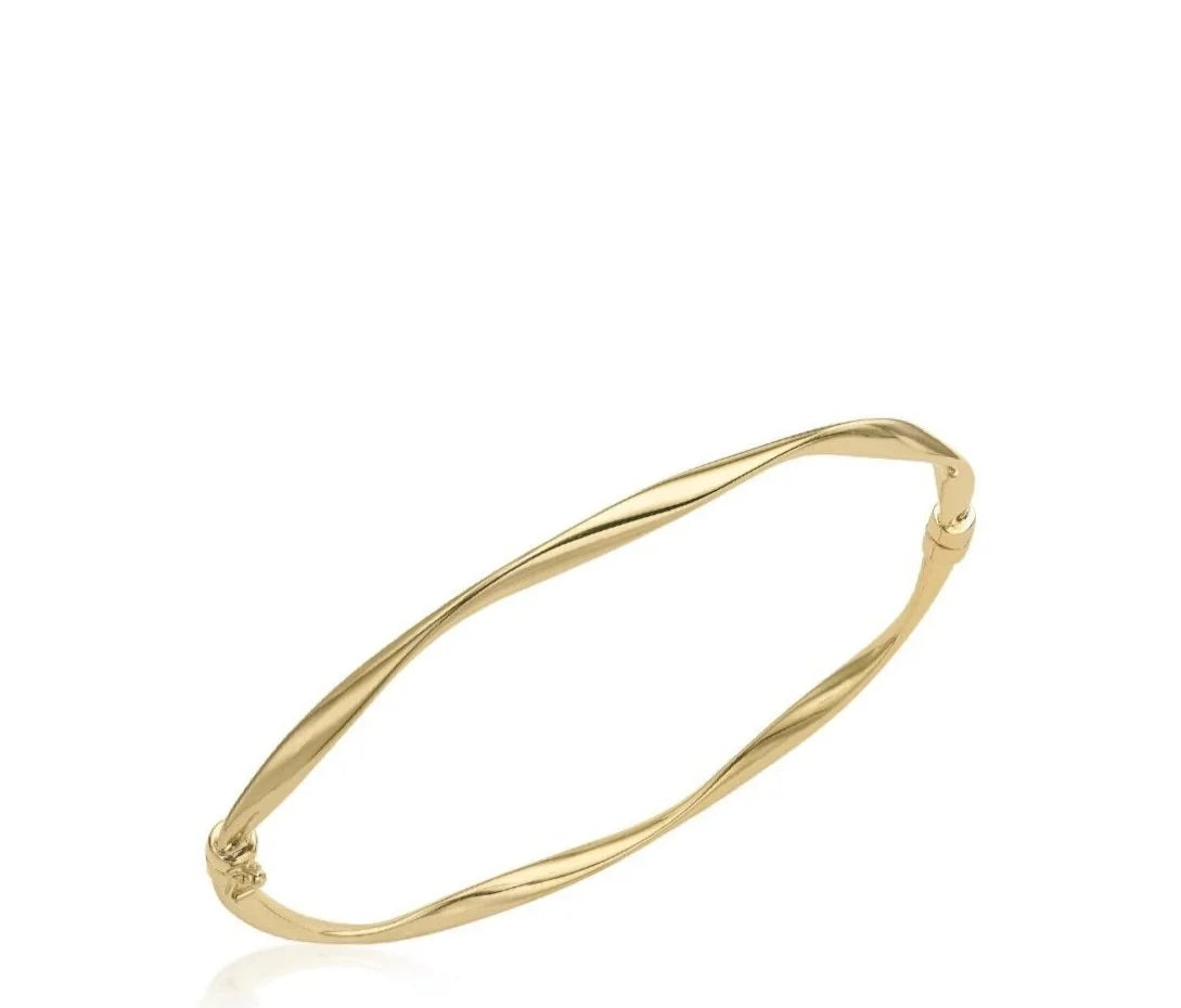 9ct Flat Twist Bangle