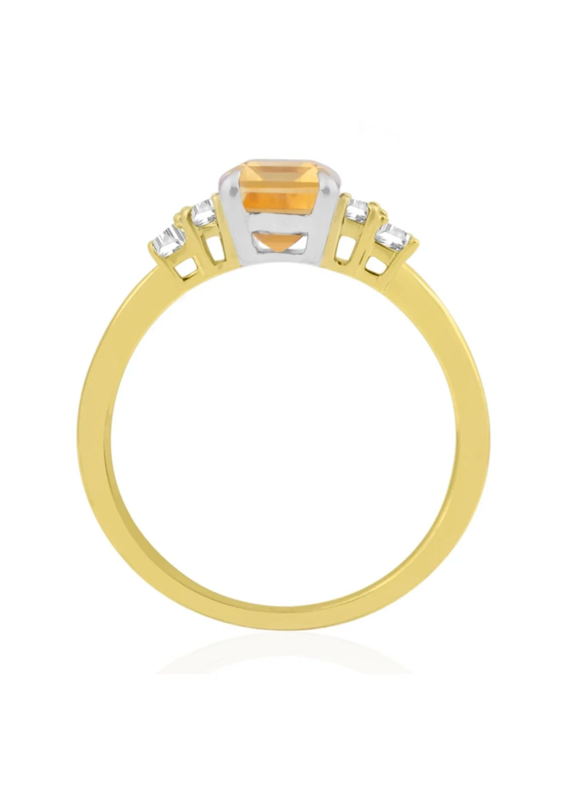9ct Gold Citron and Diamond Ring