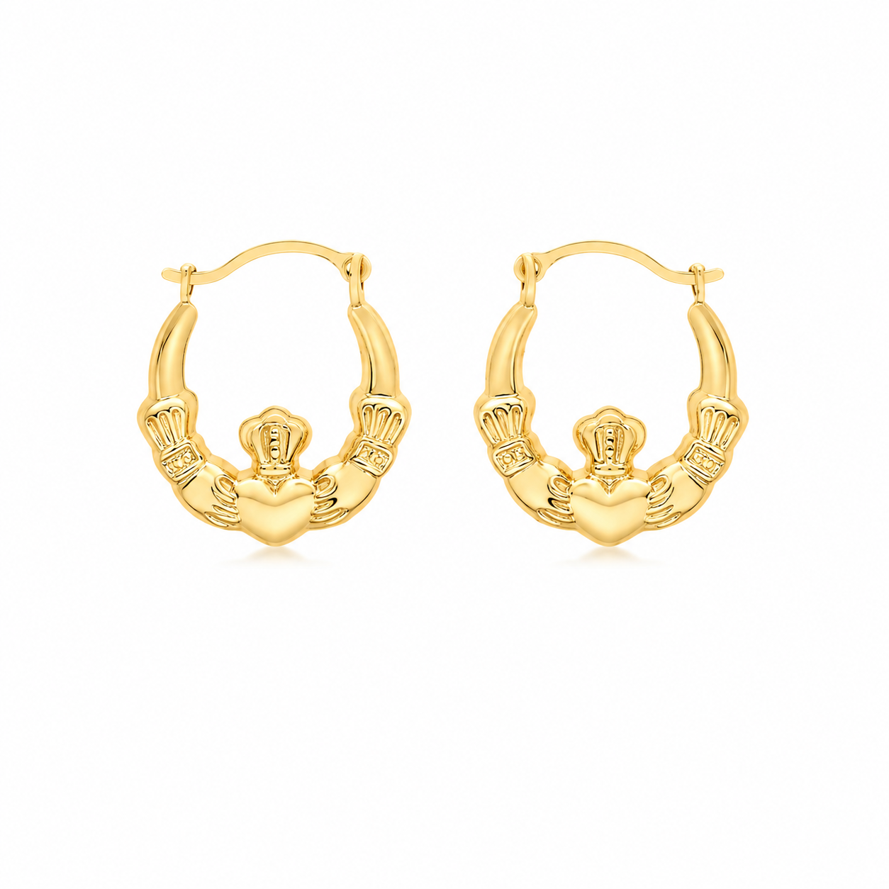 9ct Gold Claddagh Hoop