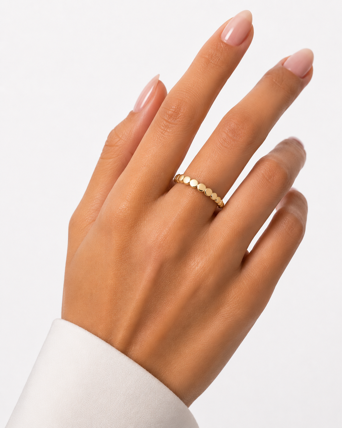 9ct Gold Beaded Ring