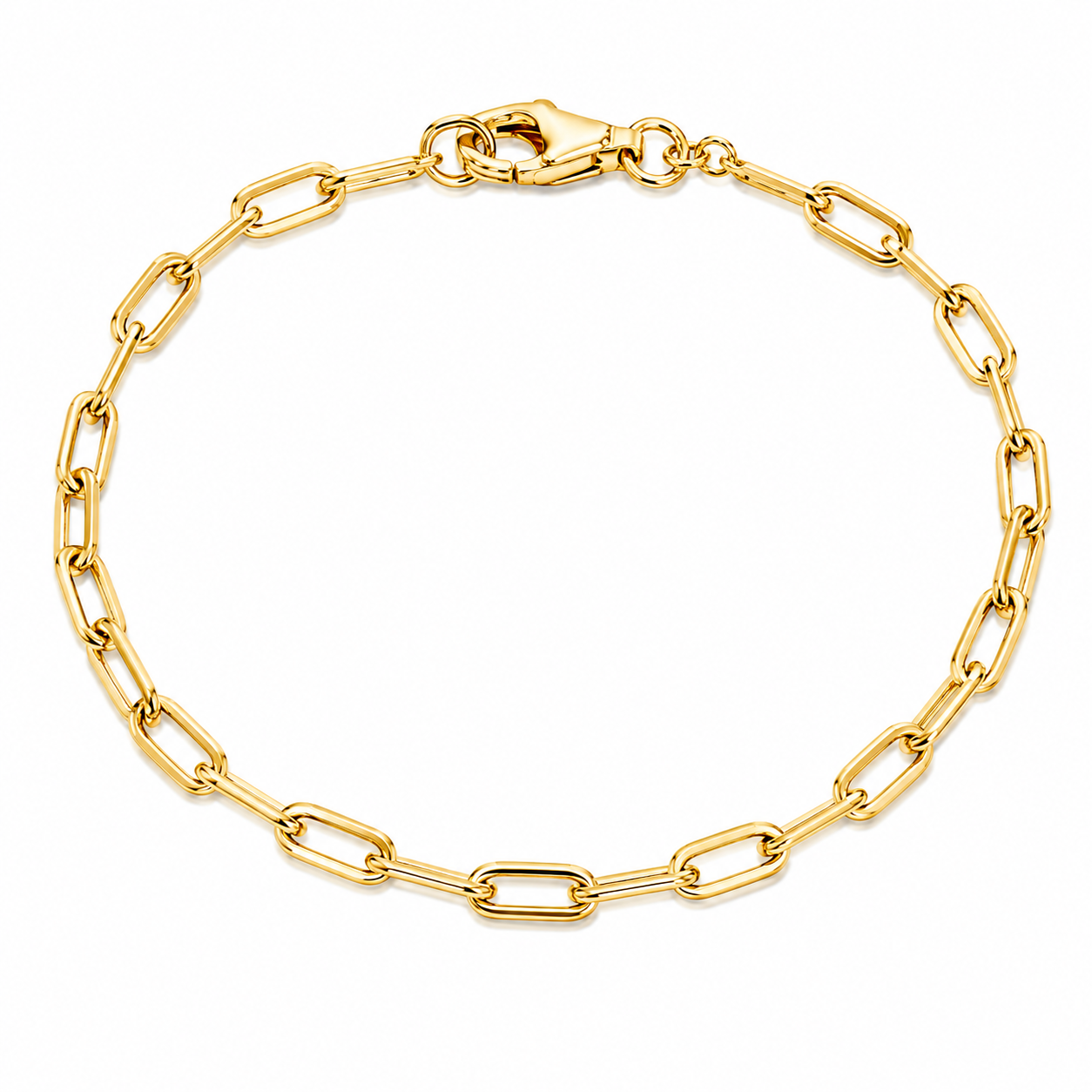 Gold Paperclip Bracelet