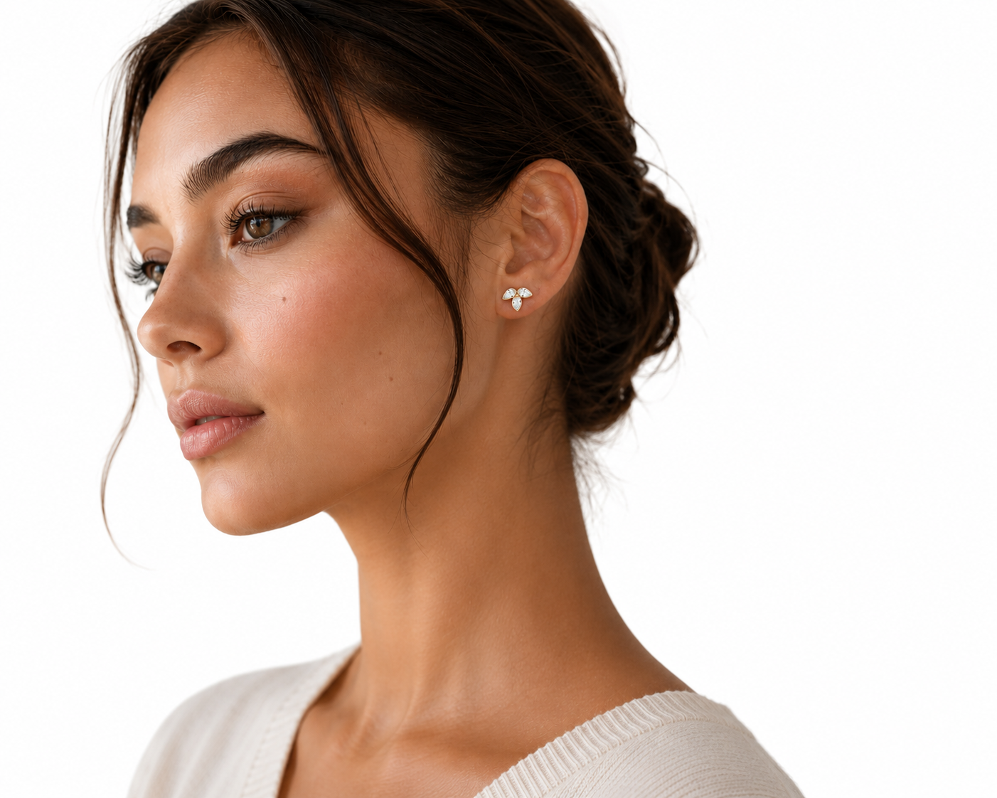 9ct Gold Petal Studs