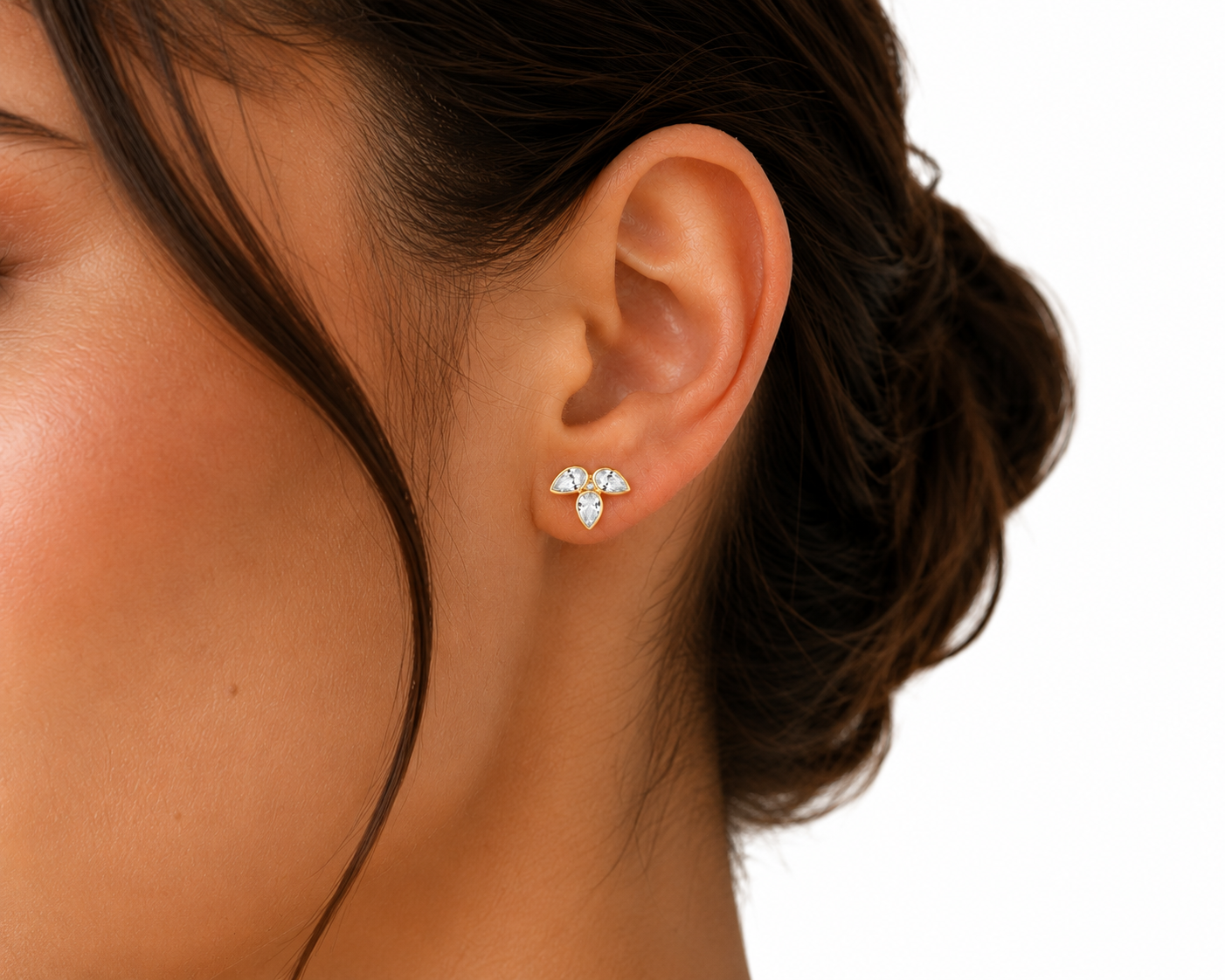 9ct Gold Petal Studs