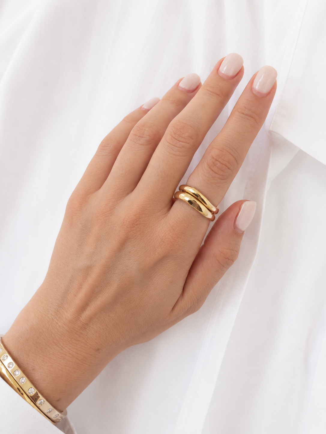 9ct Gold Thick Wave Ring