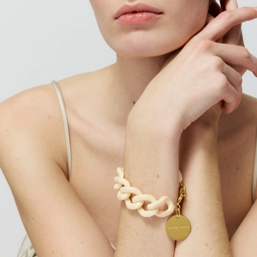 Flat Chain Bracelet Latte