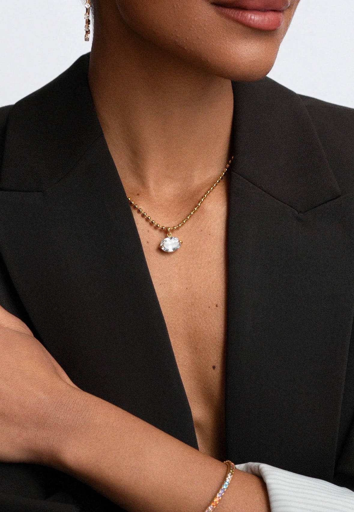 City Night Necklace in Oval