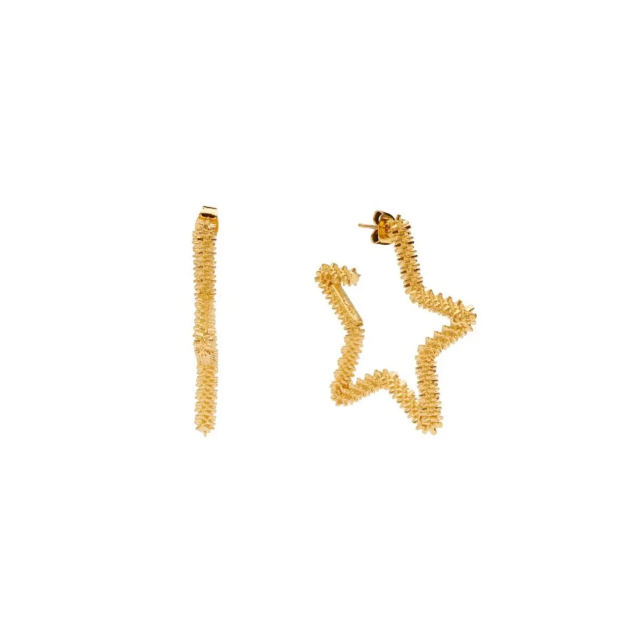 Gold Stardust Hoop Large