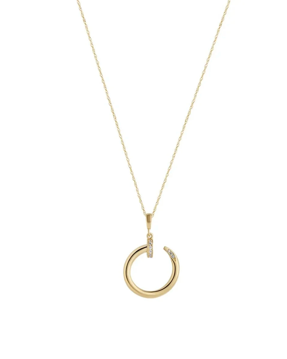 9ct Gold Nail Pendant