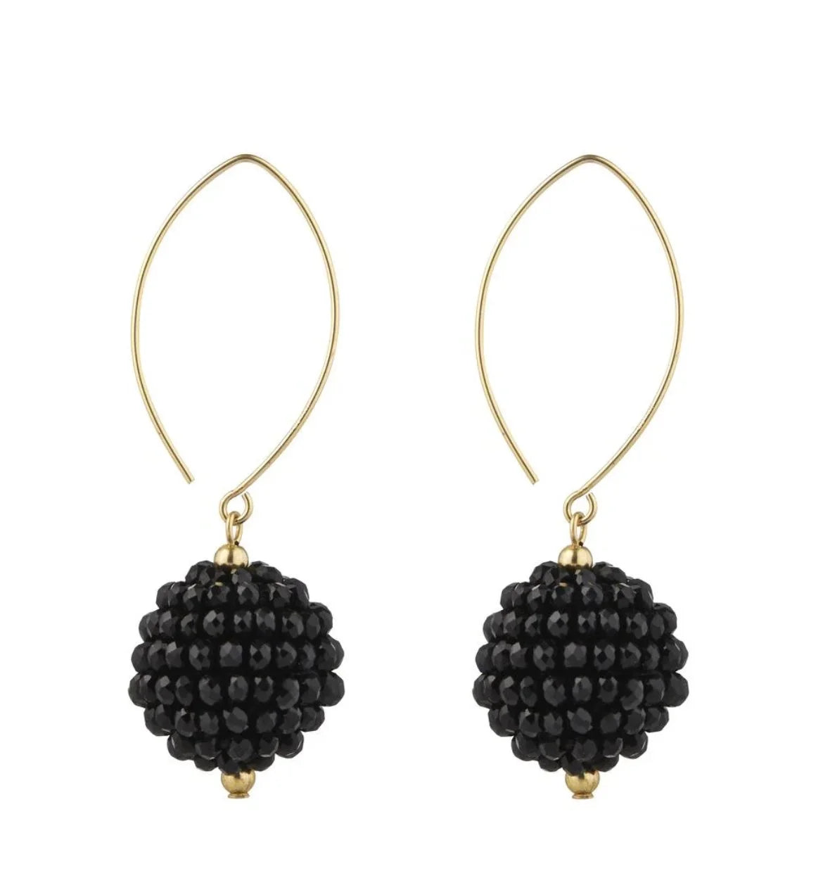 Black Cluster Earrings