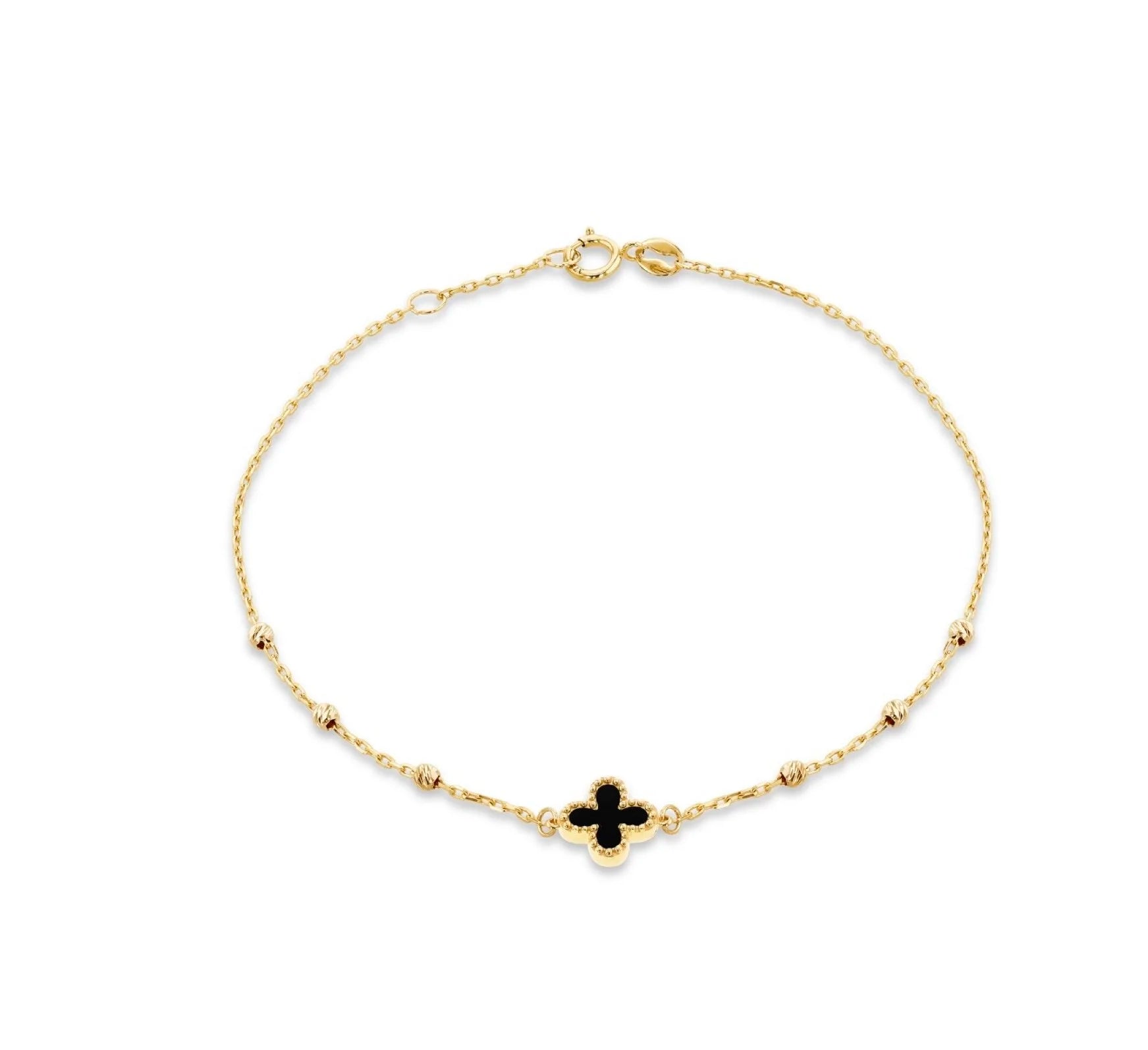 9ct Black Clover Bracelet
