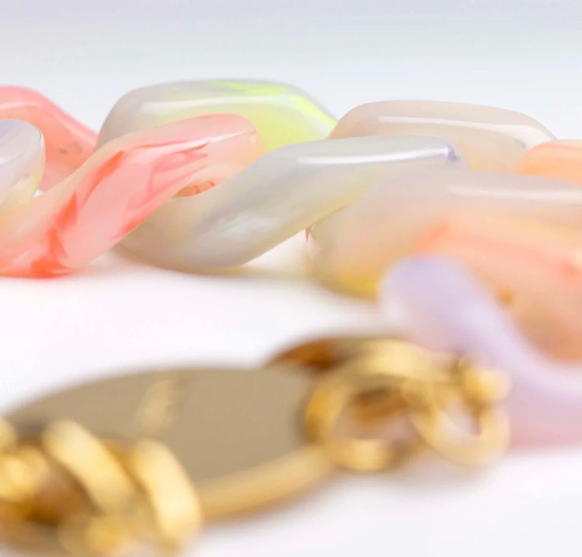 Flat Chain Bracelet Rainbow