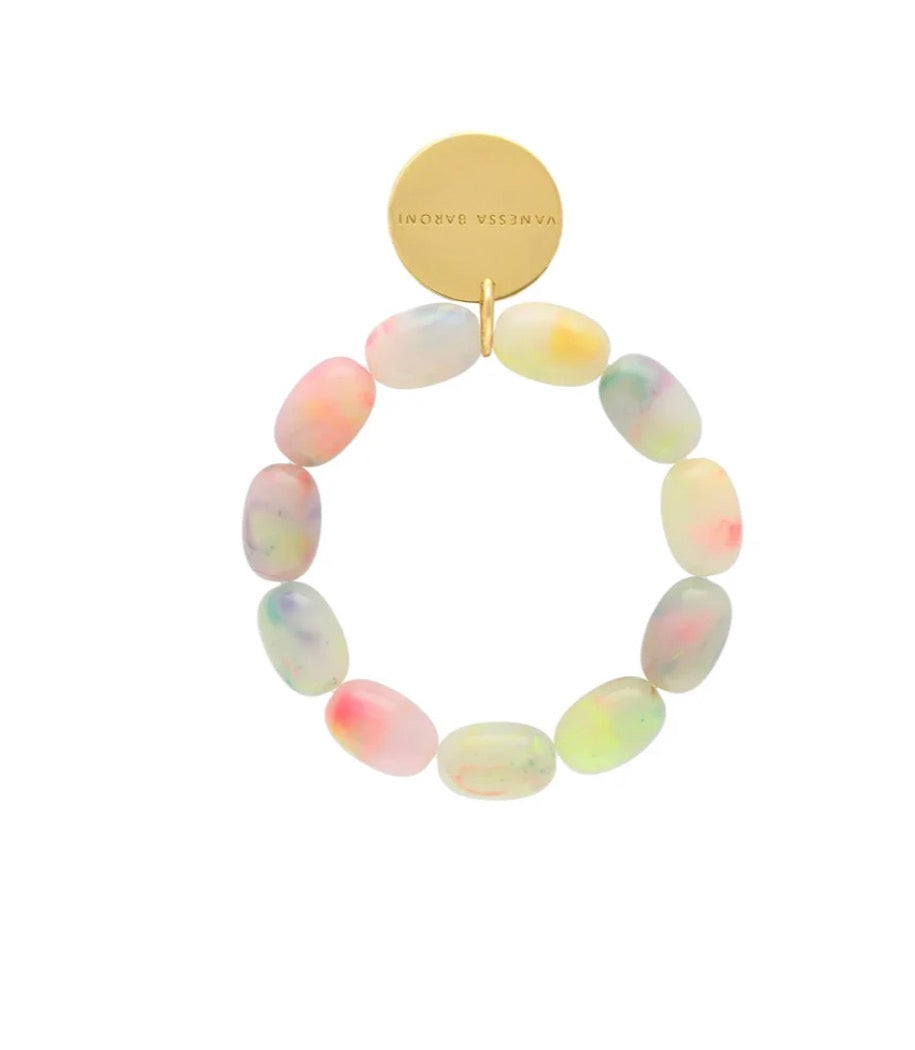 Olive Flex Bracelet Neon Rainbow Marble