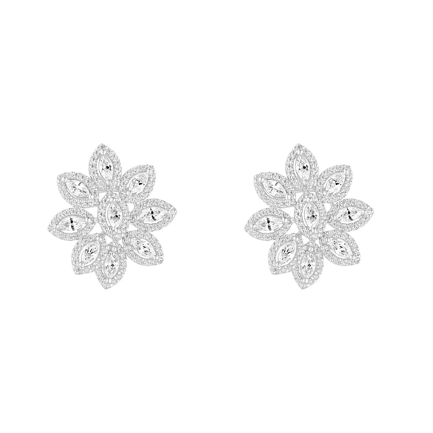 Silver Flower Stud