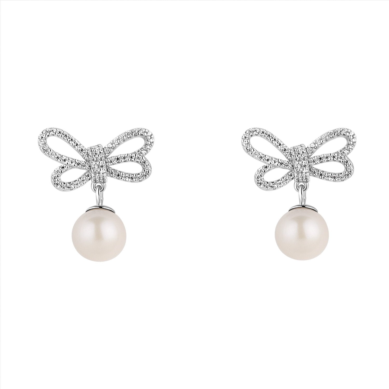 Pearl Bow Earrings