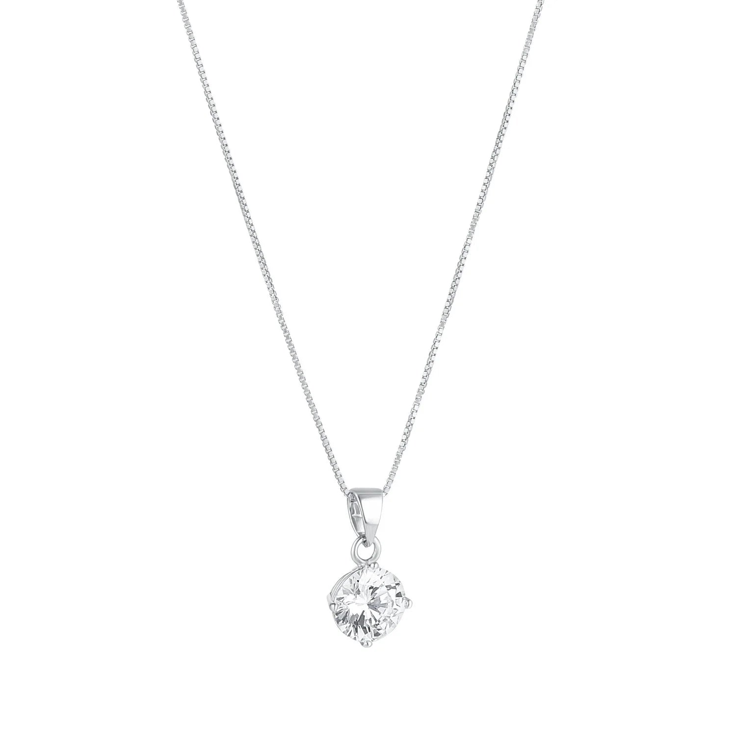 CZ Solitaire Pendant