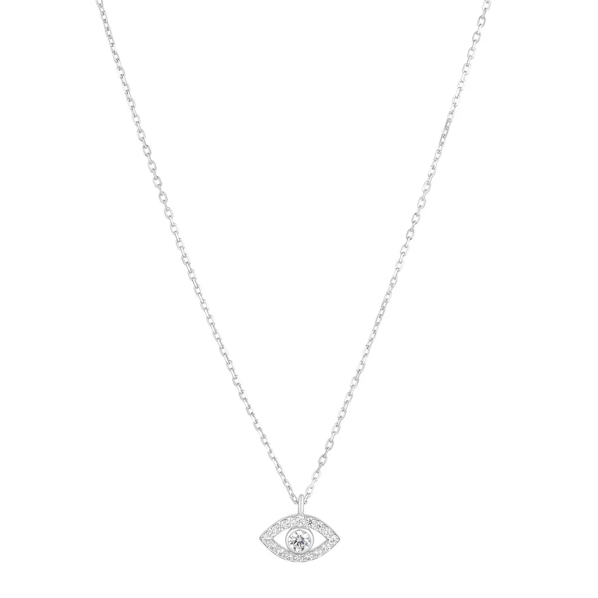 Silver Evil Eye Necklace
