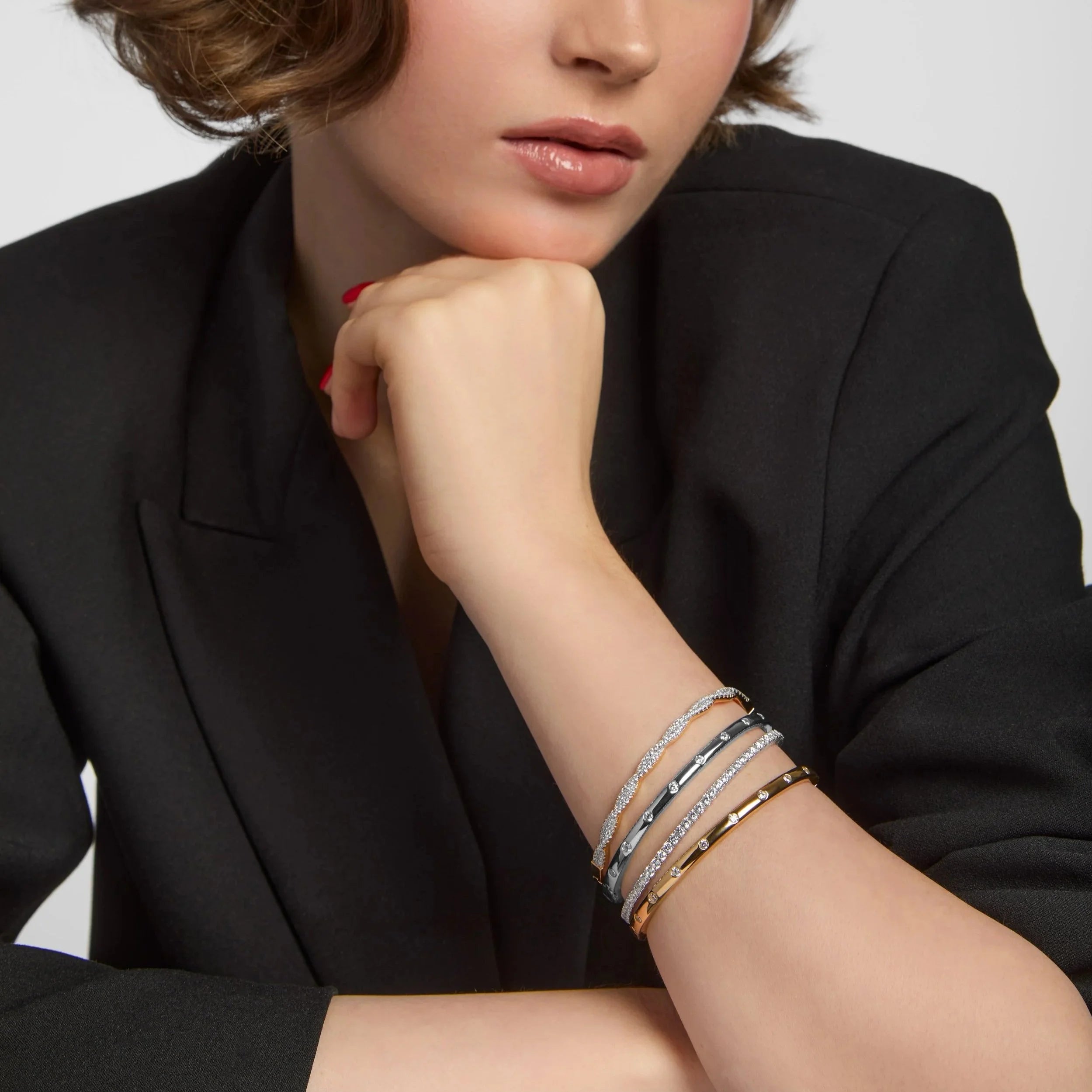 Silver CZ Tennis Bangle