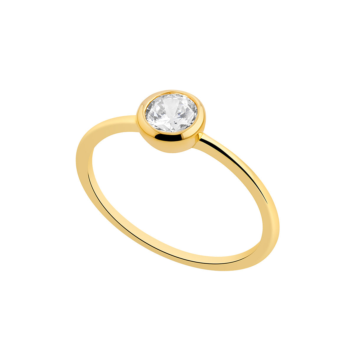 9ct Gold Round Bezel Stacking Ring