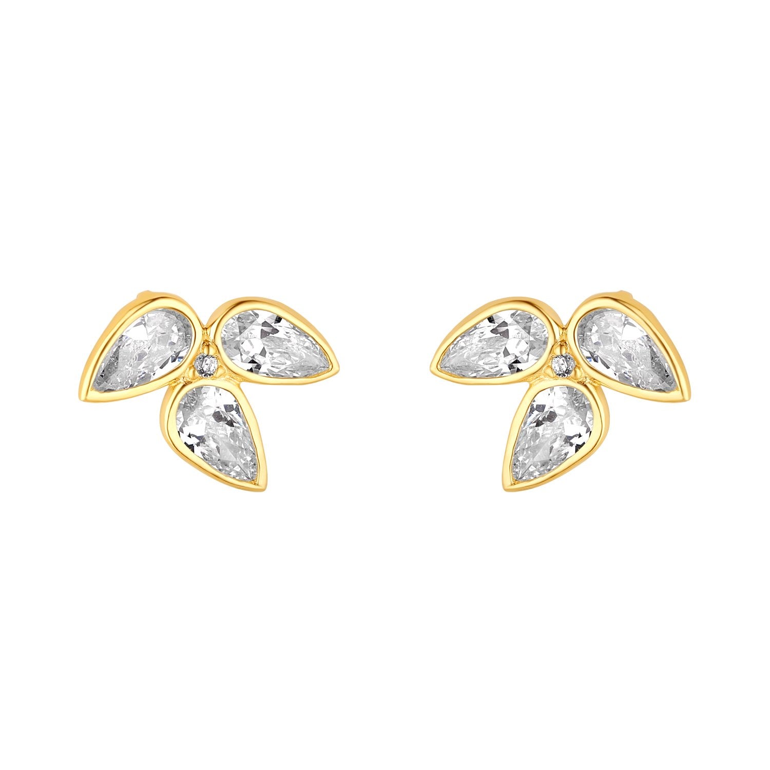 9ct Gold Petal Studs