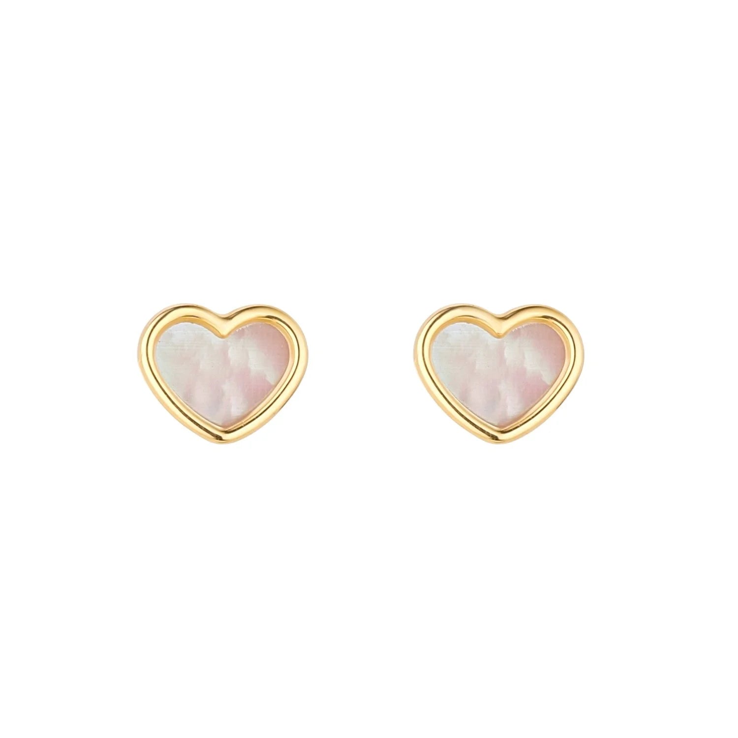9ct Gold Mother Of Pearl Hearts