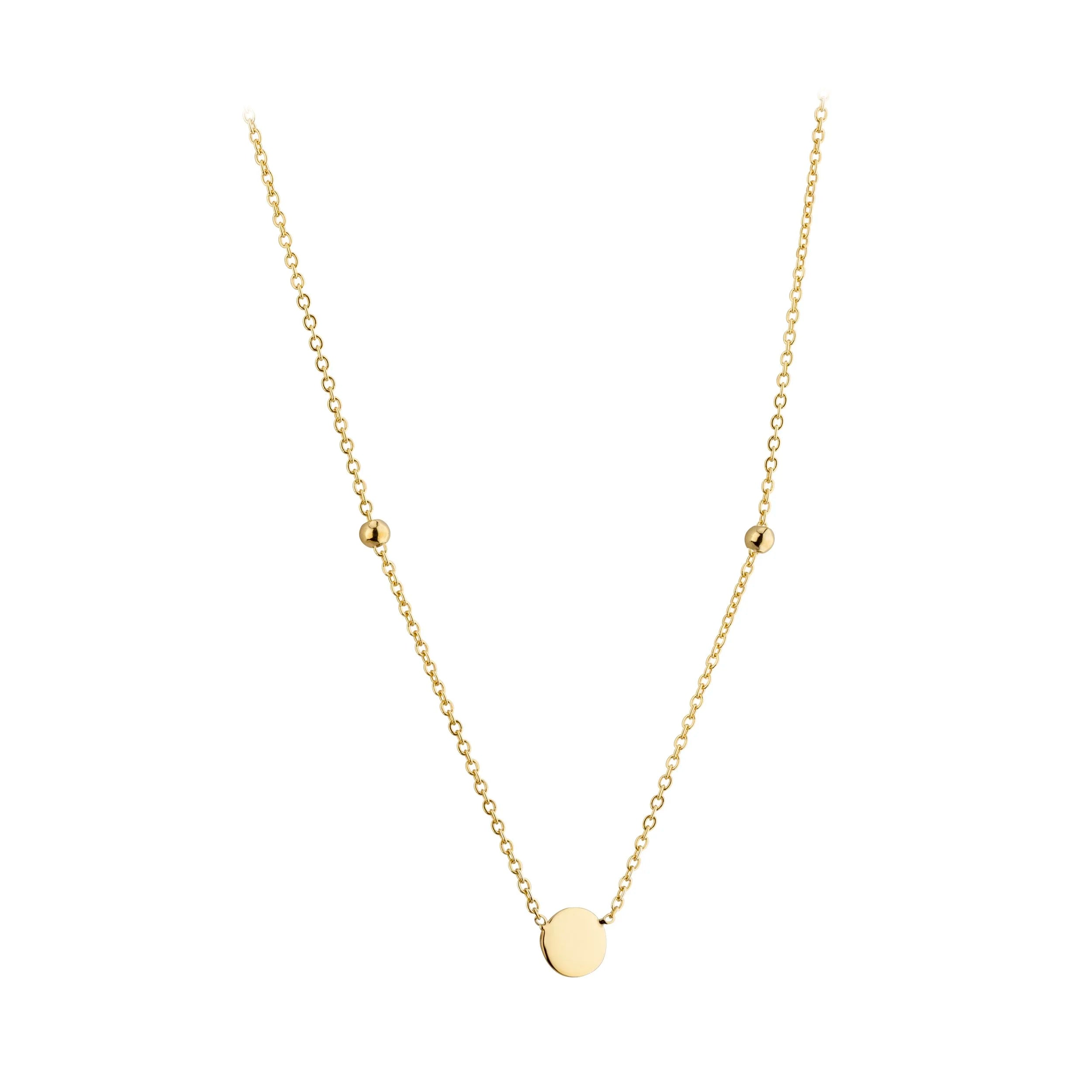 9ct Gold Tiny Disc Necklace