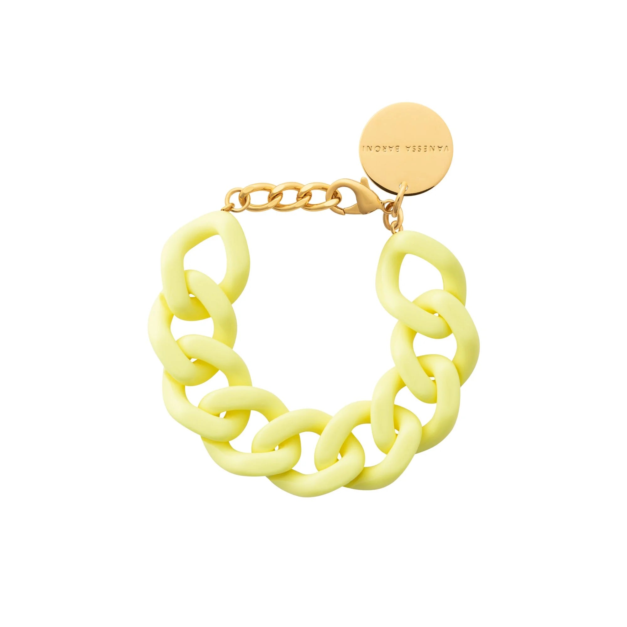 Flat Chain Butter Yellow Bracelet