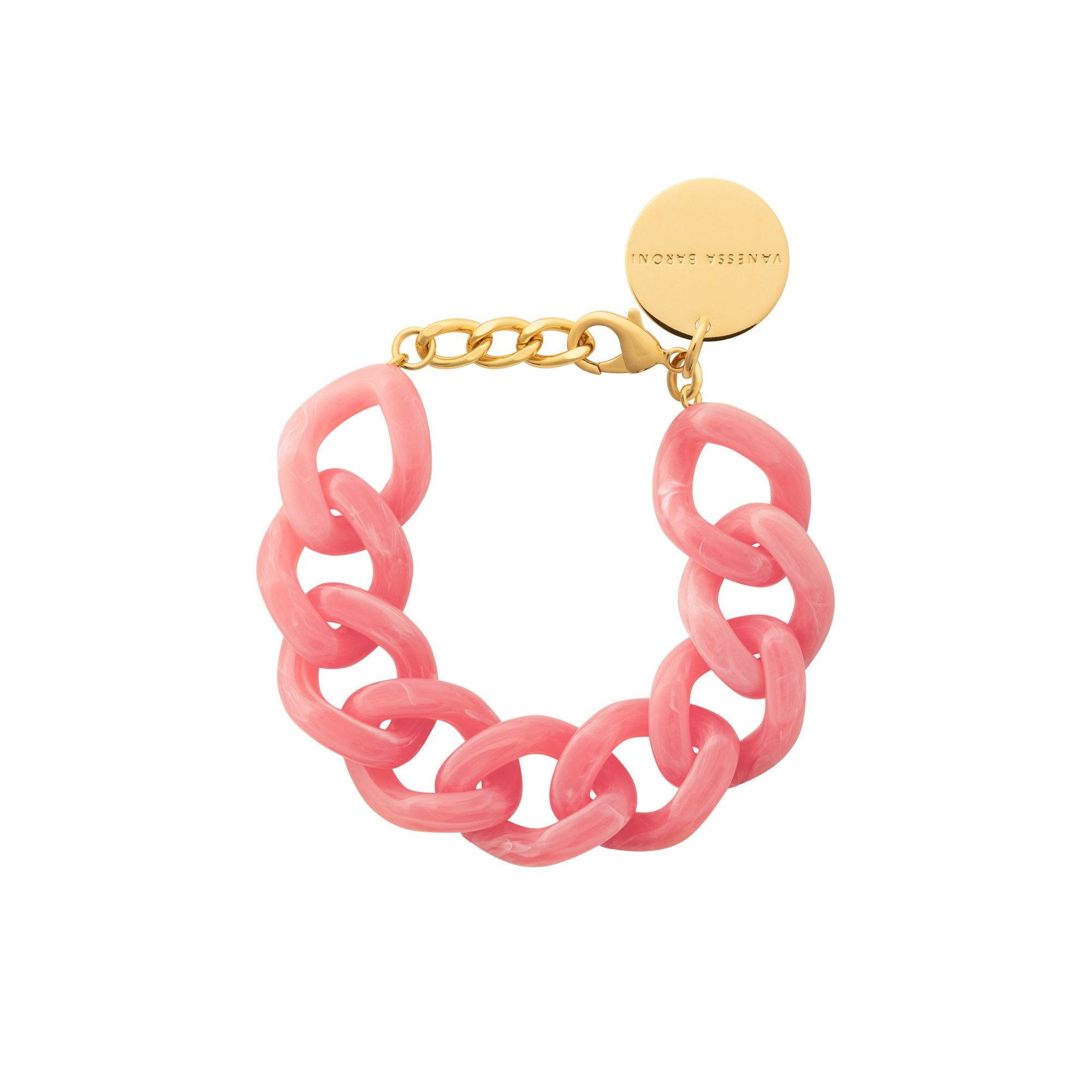 Flat Chain Watermelon Marble Bracelet
