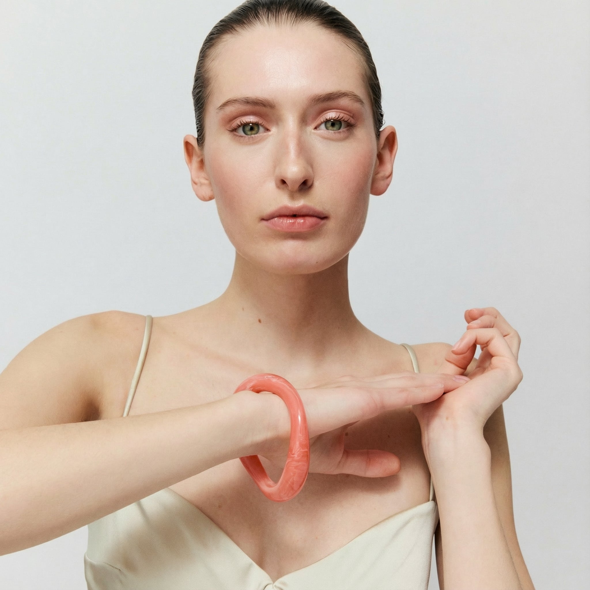 Big Loop Watermelon Marble Bangle