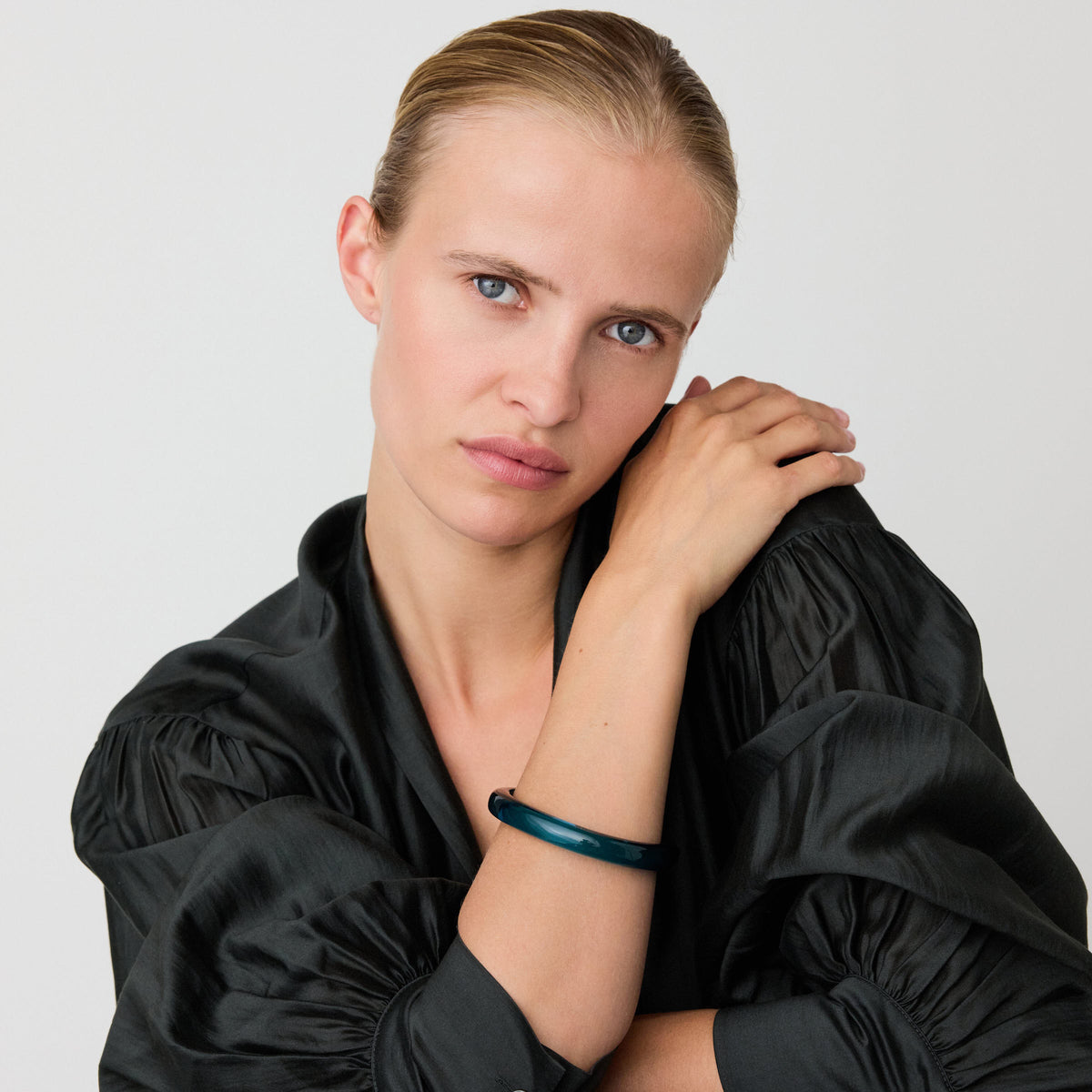 Soft Edge Bangle Teal Marble