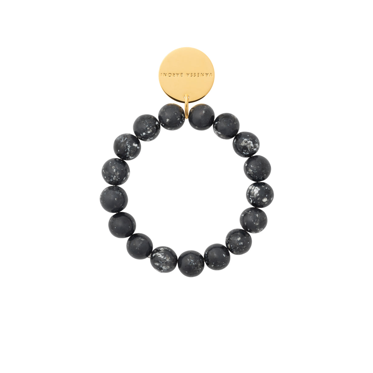 Mini Beads Flex Bracelet Black Marble
