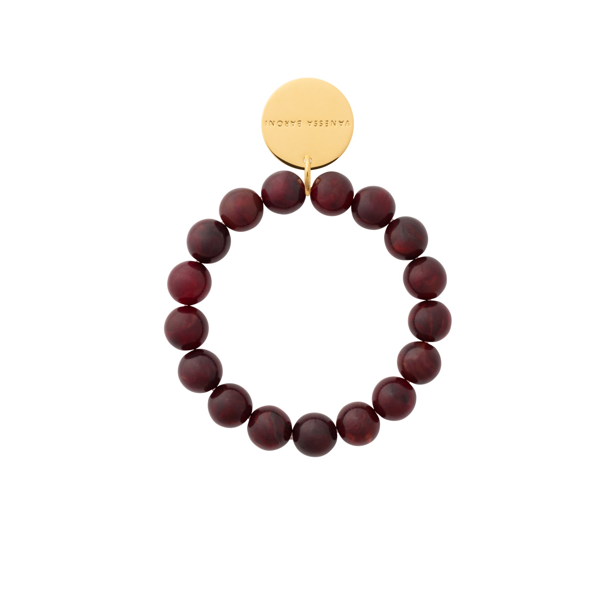 Mini Beads Flex Bracelet Bordeaux Marble
