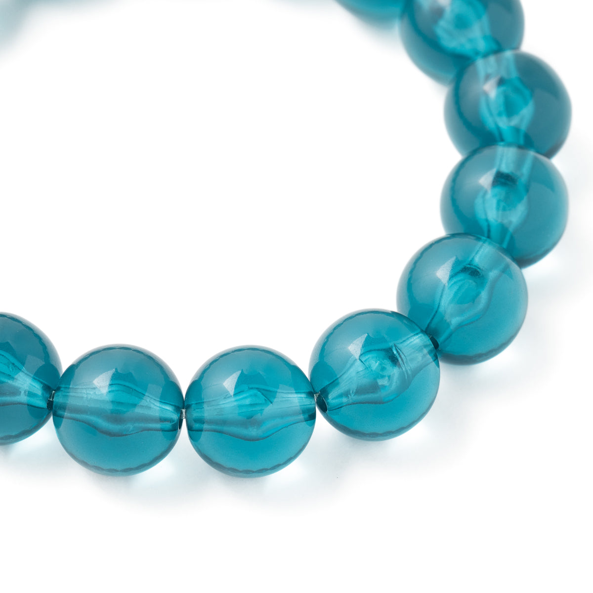 Mini Beads Flex Bracelet Clear Teal