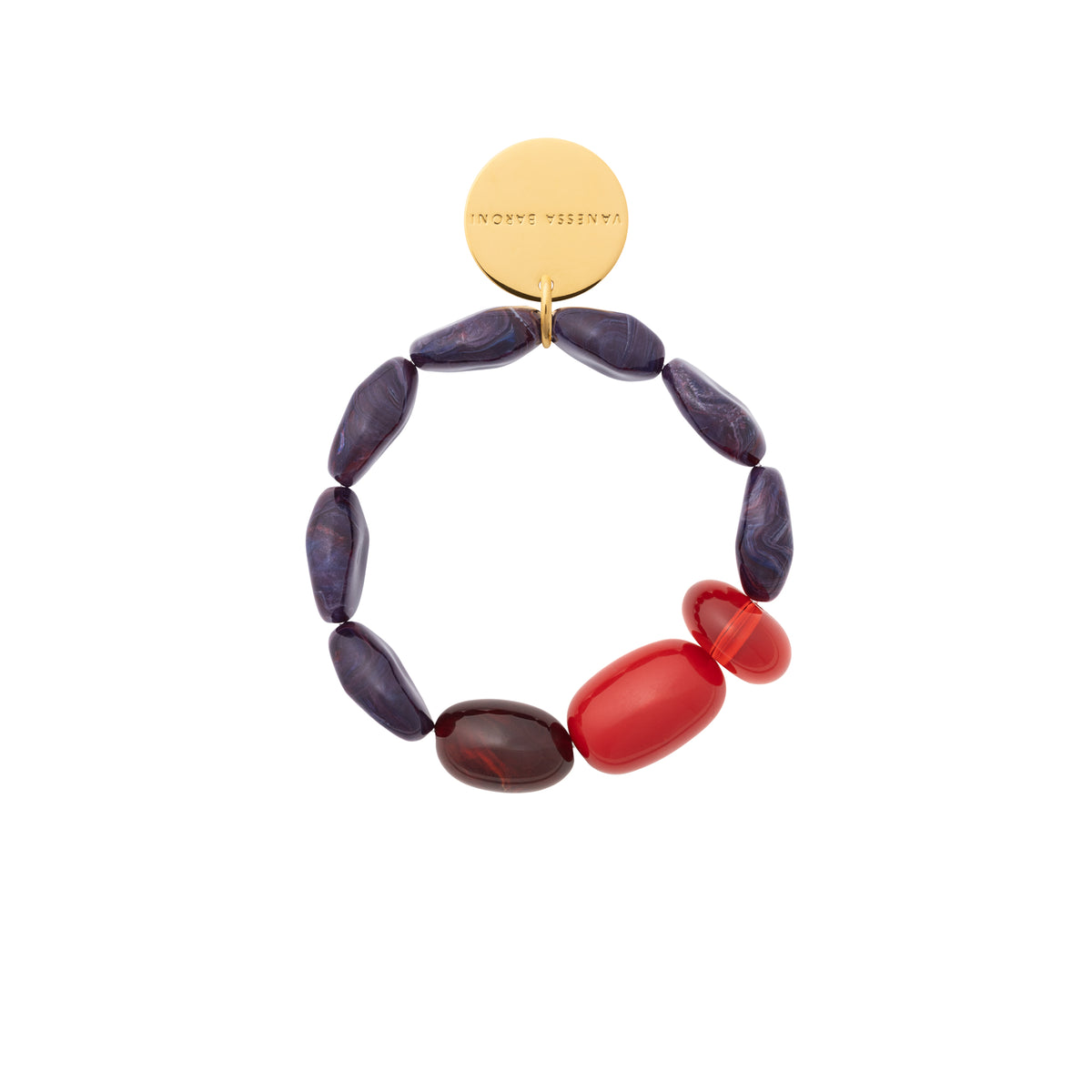 Unique Bracelet Aubergine Marble