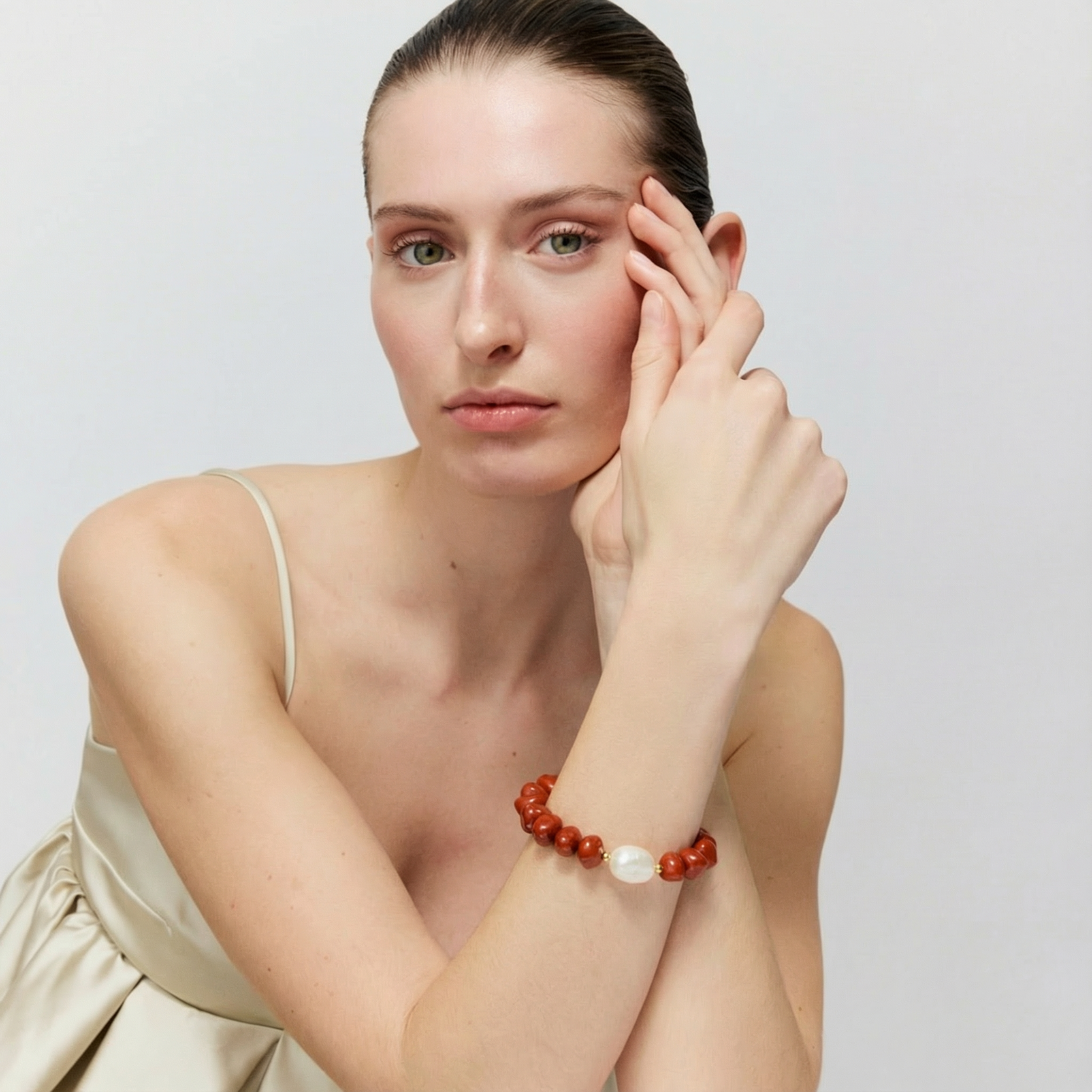Beach Stone Flex Bracelet Coral