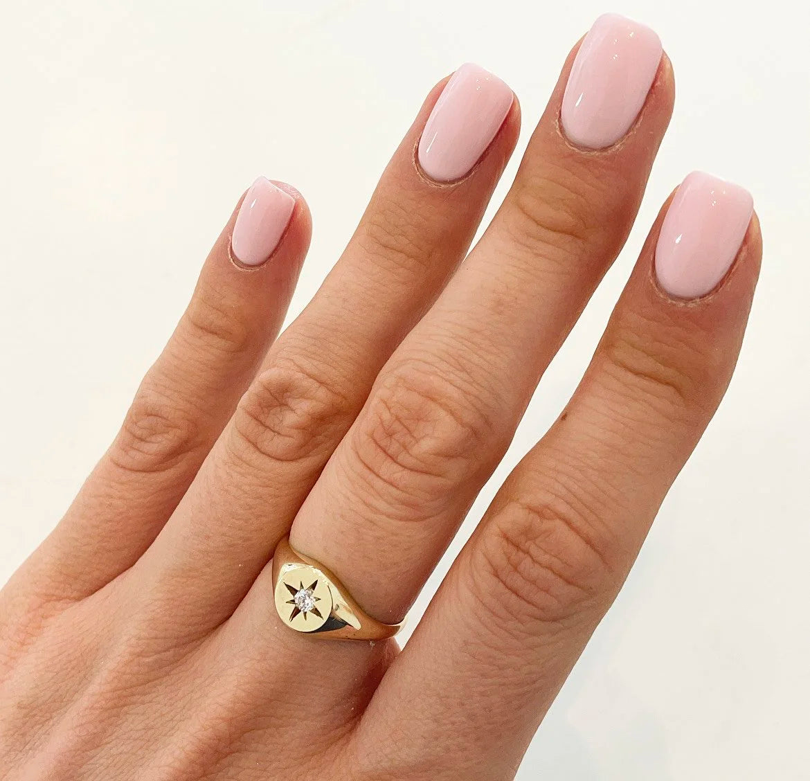 9ct Gold Star Signet Ring