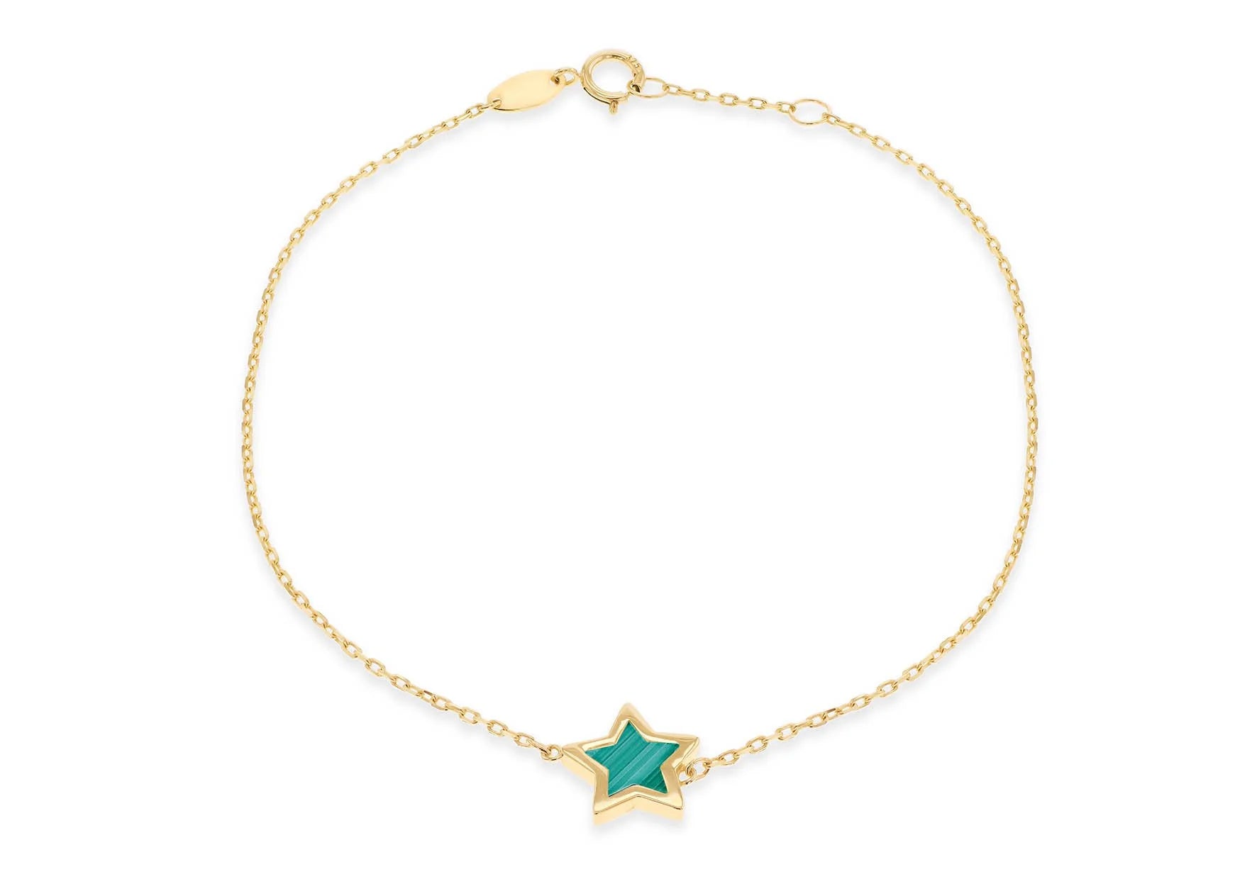 9ct Malachite Star Bracelet