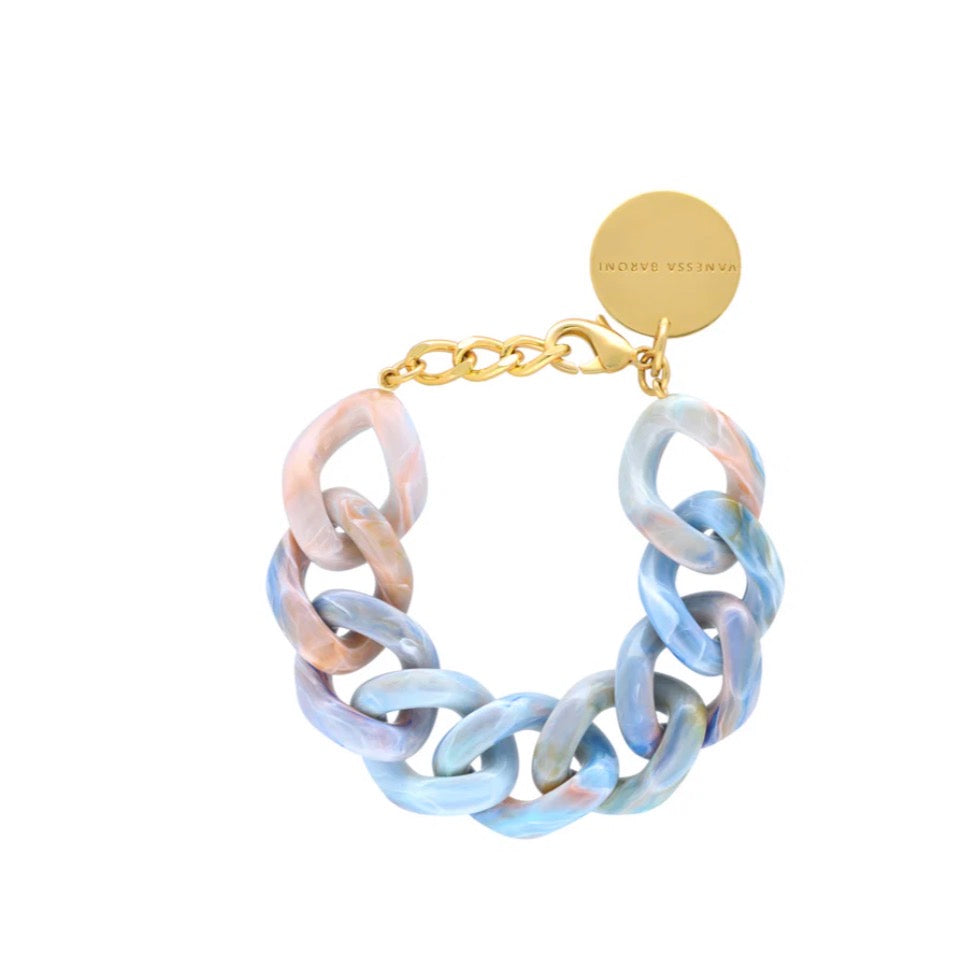 Flat Chain Bracelet Sea Wave