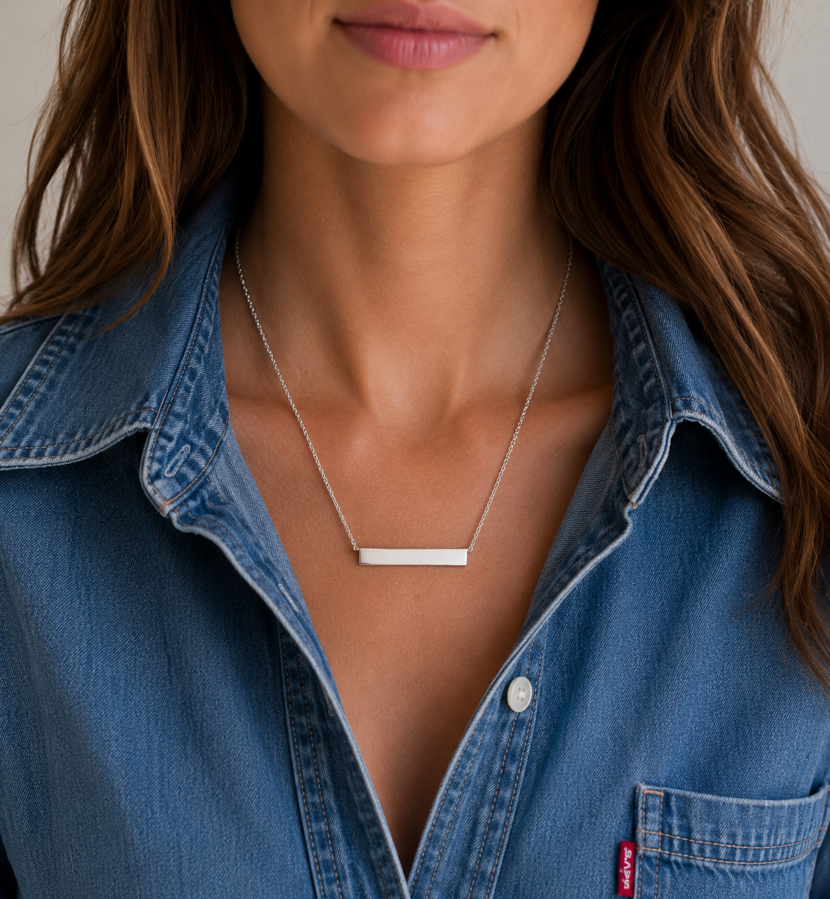 Silver Bar Necklace