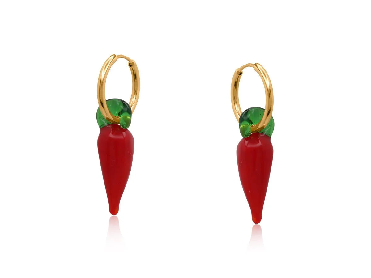 Chili  Hoop Earrings