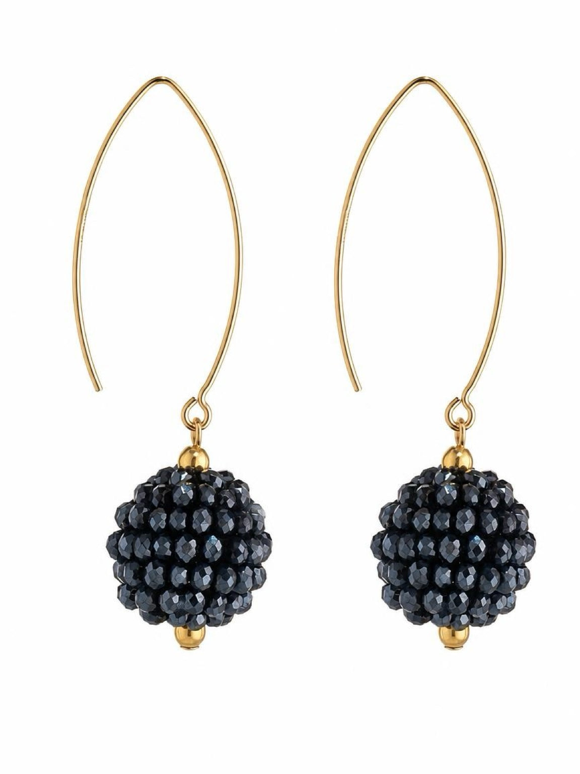 Navy Cluster Earrings