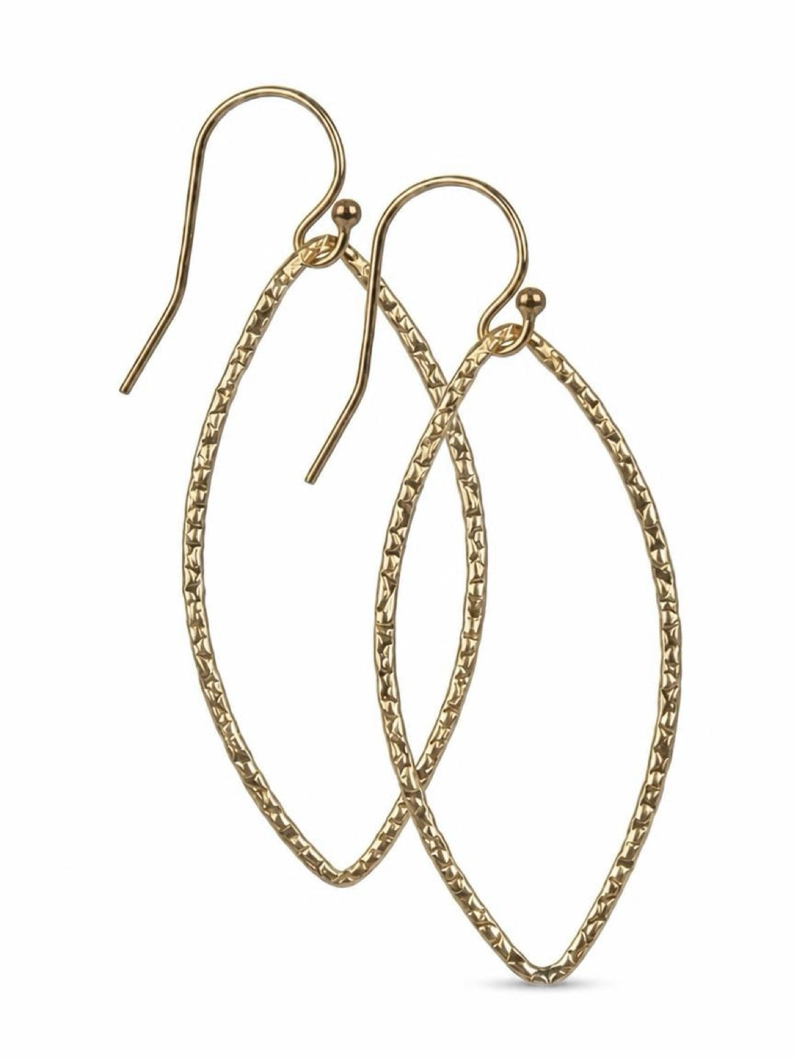 Medium Textured Oval Earrings