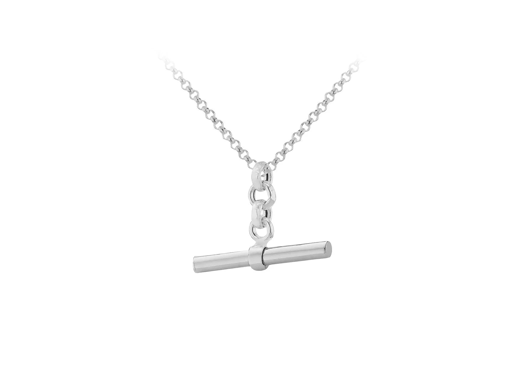 Silver T-bar Necklace