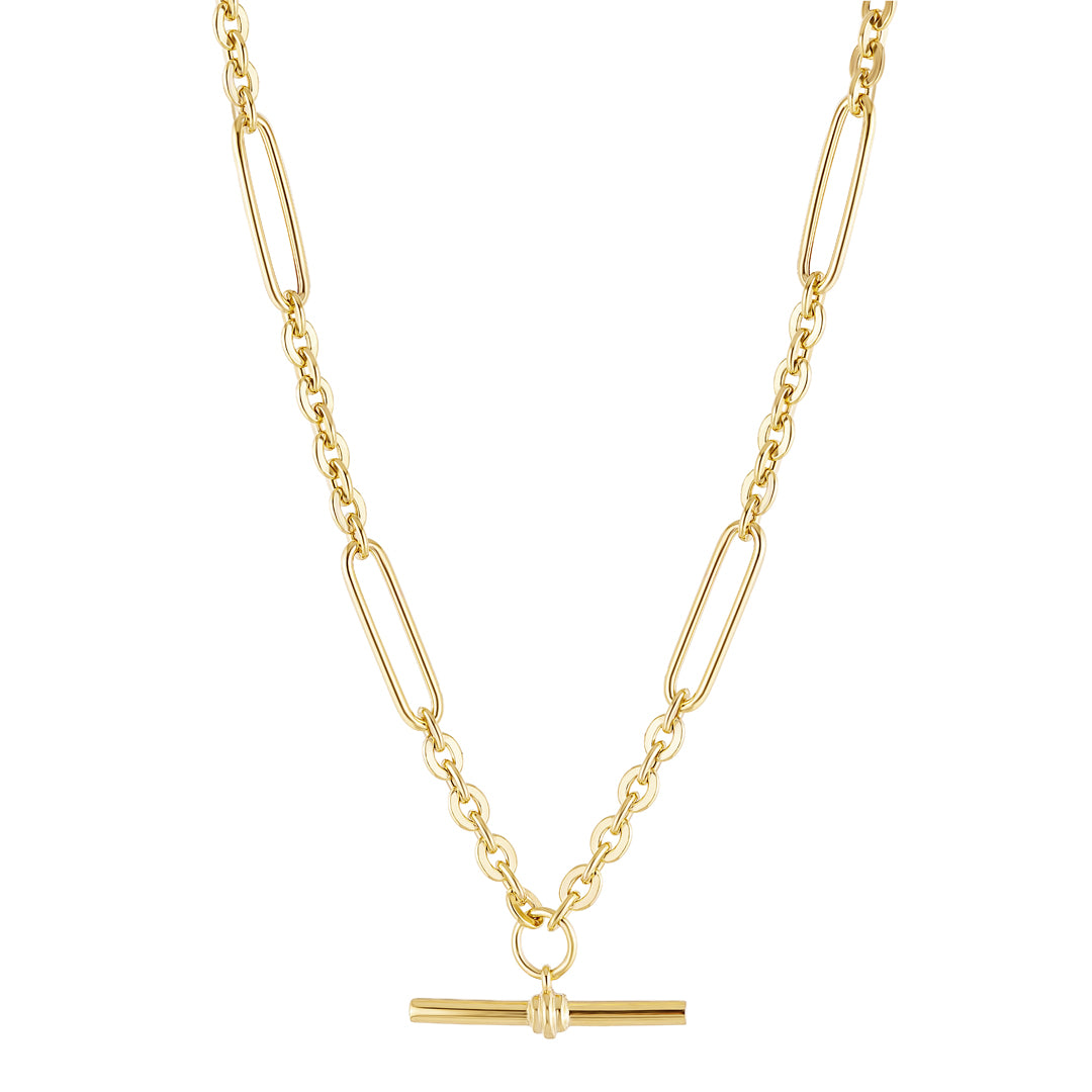 9ct Contemporary T-Bar Necklace