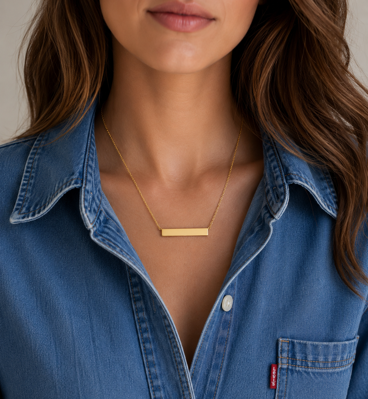 Gold Bar Necklace
