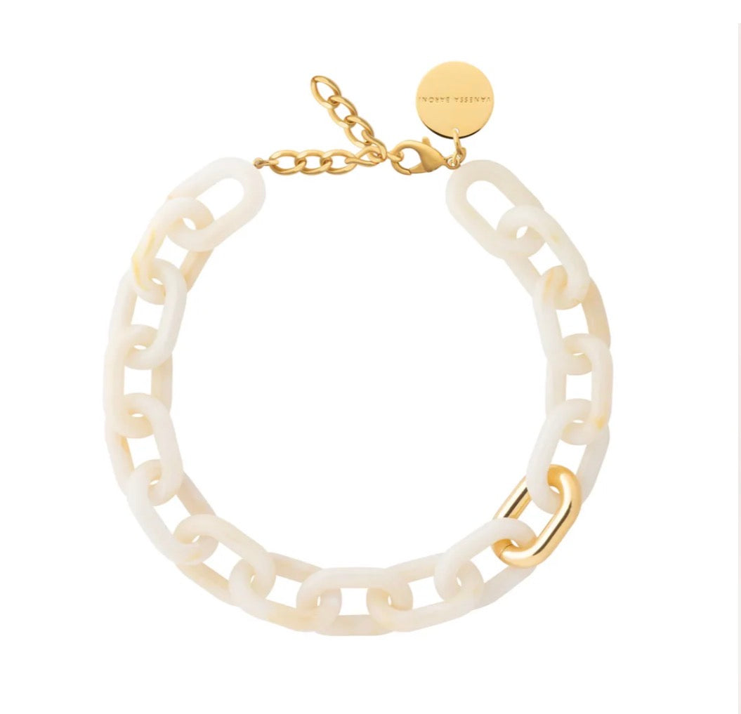 Oval Necklace Gold Link