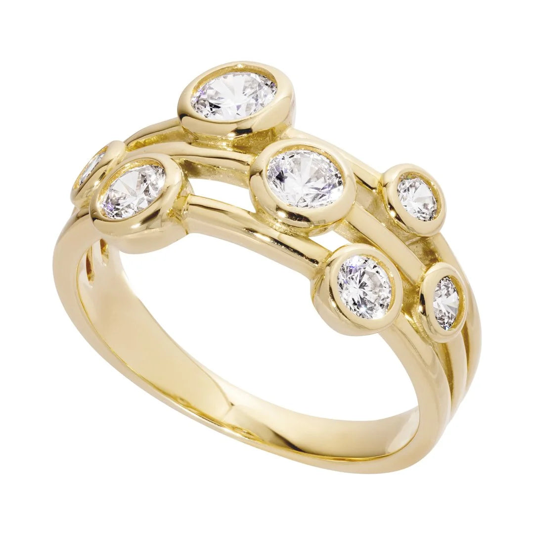 9ct Gold Six Stone Gold Ring