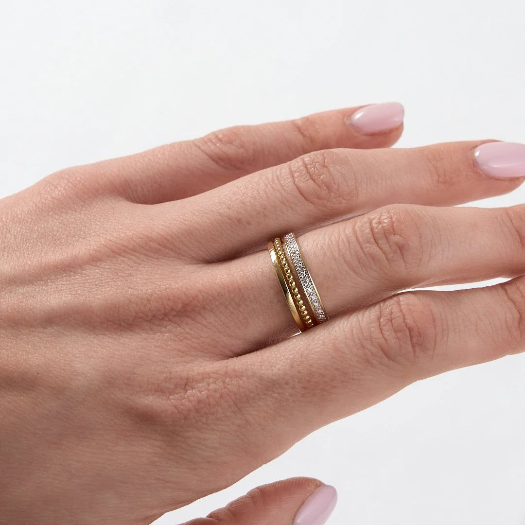 9ct Gold Statement Layered Ring